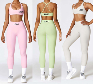 Conjunto Deportivo para Mujer, Ropa de Gimnasio, Ropa Deportiva, Traje de Fitness, Ropa de Yoga, Conjunto de 2 Piezas con Sujetador Deportivo - Product Image 1