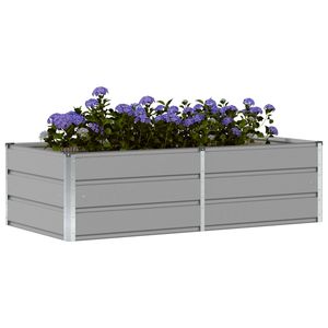 Maceta de Acero Gris Claro 62.99 X 31.50 X 17.72 Pulgadas, Macetas y Jardineras - Product Image 3