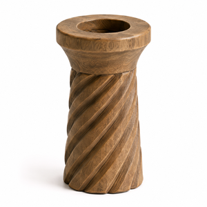 Textured Wood Candle Display <b>Piece</b> for Warm Home Ambiance Console Tables <b>Mantels</b> Bedrooms and Event Decor - Product Image 3