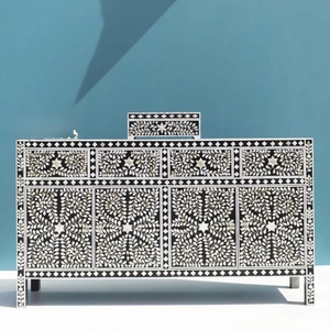 ILAHI's Bone Inlay <b>Drawer</b> Modern Design Agate Detailing <b>Storage</b> Portable Home Furniture - Product Image 3