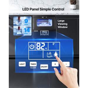 Equipo de Cocina Comercial, Máquina de Hielo Independiente de Acero Inoxidable para Mostrador, 80 Libras/24h, 12 Libras de Almacenamiento, 32 Cubos por Hora - Product Image 3