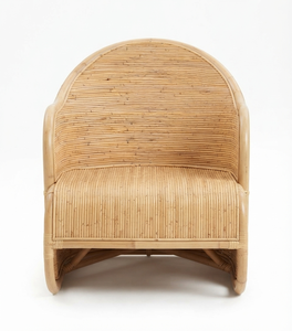 Sillón de Ratán Natural Tejido a Mano, Moderno, para Interiores, Silla de Mimbre para Sala de Estar, Muebles para Villa, Patas de Madera Artesanales Sostenibles - Product Image 3