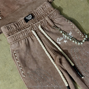 Streetwear d'hiver personnalisé de haute qualité 400 GSM Survêtement à capuche en coton épais surdimensionné avec col à capuche - Product Image 6