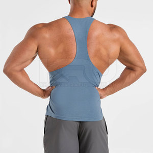 Classic Design Breathable Comfortable Casual Men <b>Stringer</b> Tank Sleeveless Polyester/Cotton <b>Vest</b> for Exercise Running Yoga - Product Image 3