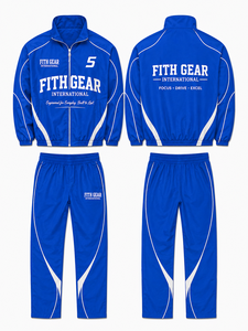 Conjunto Deportivo con Cremallera de Manga Larga, Diseño Deportivo, Transpirable, de Poliéster, Unisex para Adultos, Cortavientos de Otoño, Conjunto Transpirable de Poliéster - Product Image 1