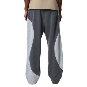 กางเกงขายาวผู้ชายสำหรับฤดูหนาว แบบสั่งทำพิเศษ ผ้าฝ้ายฟลีซ 100% ดีไซน์ใหม่ สีสันตัดกัน สไตล์ลำลอง ทรงหลวม หนานุ่ม - Product Image 2