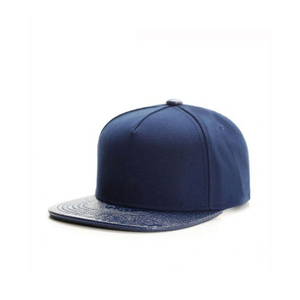 Unisex Navy Blue 6-Panel Baseball <b>Cap</b> Fitted Solid Color Twill Fabric Casual Style Adult Hat - Product Image 1