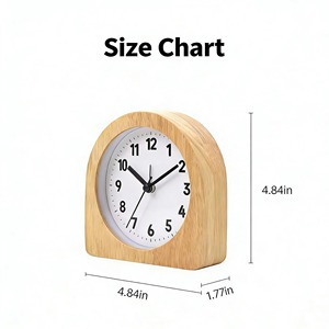 Classic Wooden <b>Table</b> <b>Clock</b> Decorative Timepiece For Shelf Styling Piece Hotel Reception Decor And Console <b>Table</b> Styling - Product Image 3