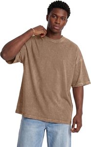 Men's Brown Cotton Crew Neck Short Sleeve Casual <b>T</b>-<b>Shirt</b> Plain Dyed Summer Wear - Product Image 6