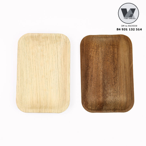 Platos cuadrados compostables de hoja de palma de Vietnam, 25x25cm, platos desechables sostenibles, resistentes, vajilla ecológica para eventos y barbacoas. - Product Image 5
