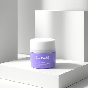 [ECOSMEC] SO BASE Masque Crème au Collagène Sans Rinçage, Contenant Broyeur, Masque Facial Éclat Jour & Nuit pour Peaux Ternes - Product Image 3