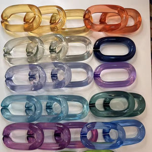 Cadenas Decorativas de Resina Acrílica Transparente y Colorida, Lavables, Estilo Art Deco, para Colgar en la Pared, Decoración Moderna para Habitaciones - Product Image 2