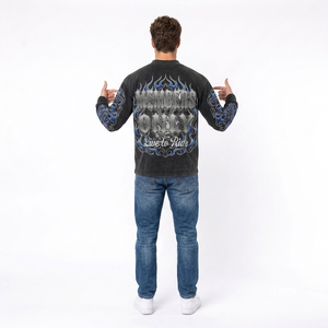 Sudadera Personalizada con Cuello Redondo para Hombre, de Algodón Terry, con Estampado Gráfico y Logotipo Frontal, Manga Regular, Estilo Otoñal - Product Image 2