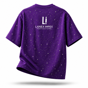 Nouveau design personnalisé pour t-shirt graphique scintillant à manches courtes et col rond en coton 100% pour homme, style streetwear décontracté et surdimensionné - Product Image 3