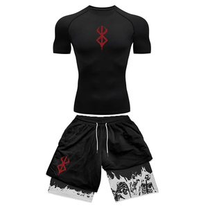 ชุดออกกำลังกายแบบรัดรูปพิมพ์ลายแบบ Heat-Transfer สำหรับทุกเพศ เสื้อแขนยาว กางเกงออกกำลังกาย แห้งเร็ว ระบายอากาศได้ดี ป้องกันผื่นแดง 100% สำหรับผู้ใหญ่ - Product Image 3
