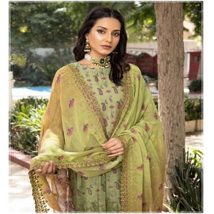 Premium Prêt-à-porter Pantalons décontractés Costumes pour femmes Usage quotidien Vêtements traditionnels indiens pakistanais Fabriqué en tissu de pelouse de qualité supérieure - Product Image 4