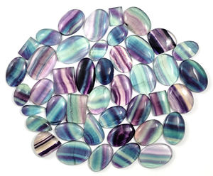 Belle Fluorite Naturelle Sculpté Cabochon Pierres Précieuses En Vrac Guérison Quartz Dos Plat Fluorite Cabs Pour DIY ART Artisanat Bijoux - Product Image 1