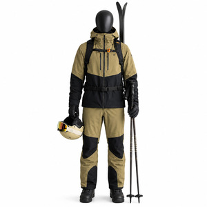 Custom Men Ski <b>Suit</b> 2-Piece Ski <b>Suit</b> Hooded Winter Jacket and <b>Snow</b> Pants for Skiing and Snowboarding - Product Image 3