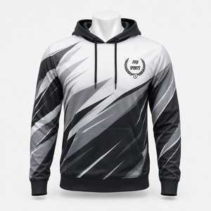 เสื้อฮู้ดดี้พรีเมียมสำหรับผู้ชาย แบบสวมหัว พิมพ์ลายทั้งตัว ผลิตจากโพลีเอสเตอร์น้ำหนักเบา นุ่มสบาย - Product Image 1