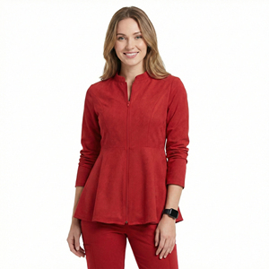 Blouse médicale élégante personnalisée pour femme, coupe ajustée, uniforme professionnel d'infirmière, vêtements d'hôpital, blouses de travail en gros - Product Image 1