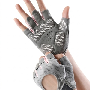Gants de musculation unisexes en cuir à demi-doigts, respirants, antidérapants, compatibles écran tactile, avec sangle de poignet, pour la gym et le fitness - Product Image 5