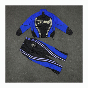 Ensemble de survêtement coupe-vent deux pièces pour homme, veste de sport légère résistante à l'eau, pantalon de jogging, tenue décontractée pour la course à pied et l'entraînement - Product Image 4