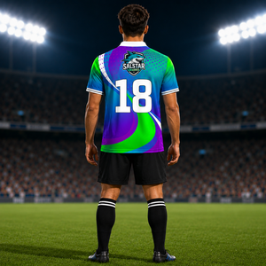 Salstar Wholesale 100% Polyester Digital Print Football Breathable Anti-Bacterial Sleeveless <b>Adjustable</b> <b>Strap</b> Jerseys Kit Custom - Product Image 2