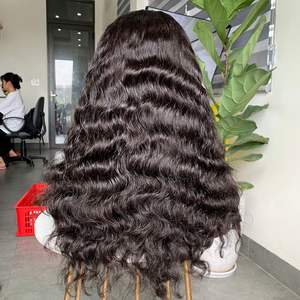 Vente en gros de cheveux vietnamiens Ocean Wavy Lace Front perruque de cheveux humains perruques frontales pour femmes noires - Product Image 1