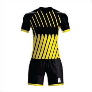 Nouveau modèle de maillot de football sublimé pour homme, ensemble 100 % polyester, manches courtes, logo frontal, uniformes de football personnalisés à vendre - Product Image 2