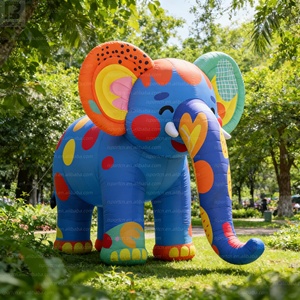 Elefante Inflable Gigante LED Brillante y Colorido, Modelo Personalizable con Logotipo, Accesorio Inflable para Eventos, Decoración de Centros Comerciales, Cabina de Fotos - Product Image 5
