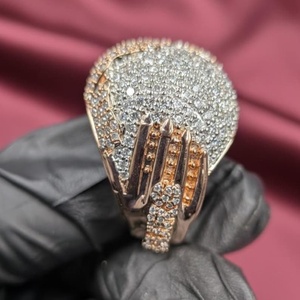 Pendentif globe VVS1 Moissanite serti de pierres, finition or rose, pour hip-hop, en argent 925, bijoux fins, pendentifs et breloques - Product Image 1