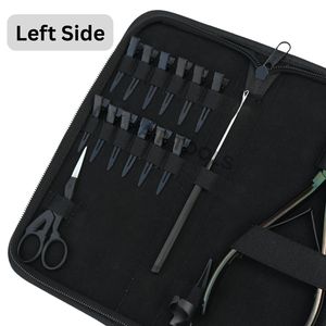 Kit professionnel de pinces pour extensions capillaires noir et or rose, pince à presser les bandes, outil de retrait de micro-perles, pince à sertir plate, mini-ciseaux, aiguilles - Product Image 3