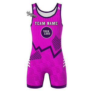 Combinaison de lutte pour hommes, logo personnalisable sur le devant, spandex/polyester, respirante, séchage rapide, légère, uniforme ajusté - Product Image 1