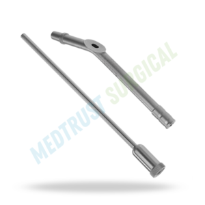 Tube d'aspiration conique en acier inoxydable, canule d'aspiration chirurgicale avec poignée pour les procédures d'aspiration en microchirurgie ORL - Product Image 4