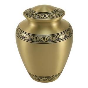 Aluminum Urn for Human Ashes Adult Size - Metal Cremation Urn with Lid - Polished <b>Memorial</b> <b>Vase</b> for Funeral Service - Product Image 4