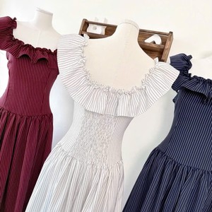Custom <b>Vintage</b> Mini Bow Spaghetti Strap Chiffon off Shoulder Woven Daily Natural Waist <b>Dress</b> <b>for</b> OEM <b>Women</b> Summer Wear - Product Image 6