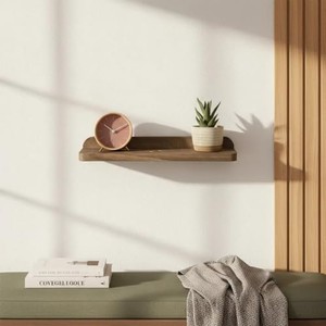 Sheesham Wood Floating Plant Shelf | Handcrafted Minimalist Wall Hanging <b>Planter</b> | Aqudus Saleem | Wholesale India - Product Image 2