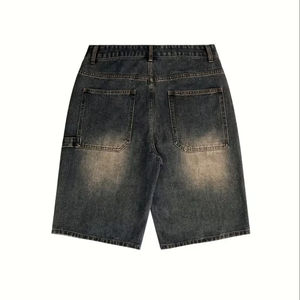 Pantalones Cortos Bermuda Casuales para Hombre, Transpirables, 100% Algodón, Estilo Urbano, con Estampado, Moda Skater, Jorts para Chico, Lavado con Efecto Desgastado y Anchos - Product Image 2