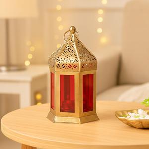 Elegante Farol Metálico Decorativo para el Hogar que Aporta un Brillo Decorativo que Realza Diseños Únicos del Hogar y el Ambiente Interior - Product Image 1