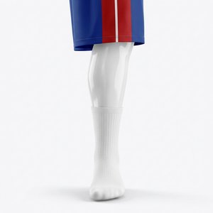Ensemble de maillots de basket-ball personnalisés bleu et rouge, nom de l'équipe, numéro 00, col en V, sans manches, maille respirante, vêtements pour hommes adultes - Product Image 5