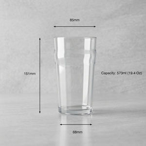 [Holar] Verre à bière en plastique transparent incassable réutilisable de 19 oz, fabriqué à Taïwan, pour pubs, fêtes et bistrots - Product Image 3