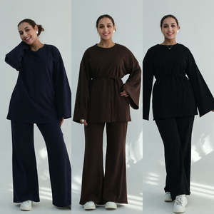 Abaya noire élégante et moderne pour femmes musulmanes, robe islamique brodée à devant ouvert, kimono modeste de Dubaï, respirante - Product Image 4