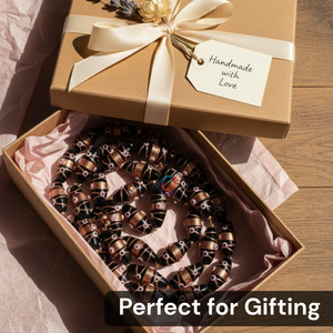 EXCEL EXPORTS Cuentas Sueltas de Vidrio Negro Lampwork, Hilo de 8 Pulgadas |   Estilo de Pastel de Boda Hecho a Mano |   Artesanías de Diseño con Formas Mixtas para Manualidades - Product Image 5