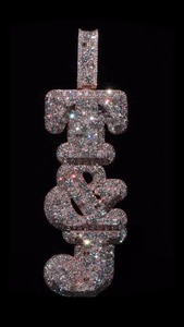 Collar con Colgante de Moissanita VVS Personalizado en Oro Rosa para Amantes Cristianos, Joyería Iced para Hombre, Estilo Hip Hop - Product Image 5