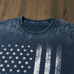 Camiseta Oversize de Algodón 100% de Punto Grueso para Hombre y Mujer, Estampado DTG, Negra, Personalizada, Vintage, Lavado Ácido - Product Image 3