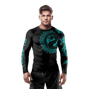 Factory Custom Unisex Rashguard UPF 50 Team Wear Sublimation Anti Odor Breathable Compression Polyester Wholesale OEM OEM UPF 50 - Product Image 2