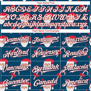Maillot de baseball de Noël personnalisé avec imprimé Père Noël, chemise de sport boutonnée à manches courtes, uniforme d'équipe - Product Image 6