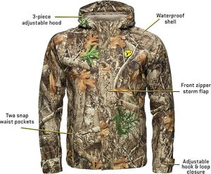 Mens <b>Waterproof</b> Hunting <b>Jacket</b> Outdoor <b>Camo</b> Tactical Windproof Coat - Product Image 3