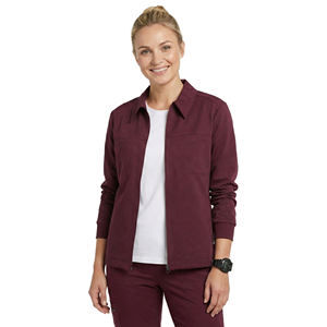 Blouse de travail personnalisable OEM pour hôpital, veste de médecin et infirmière, fermeture éclair intégrale, col à revers, multi-poches, prix de gros - Product Image 1