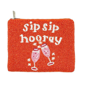 Monedero Clásico con Cuentas y Mini Cremallera, Bordado en Colores Mixtos, Uso Diario, para Fiestas de Cumpleaños, Hecho a Mano en India para Mujeres y Niñas - Product Image 5